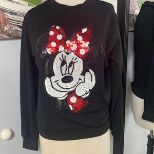 FUN MINNIE MOUSE SEQUIN JUMPER. Lightweight stretchy and soft SZ medium